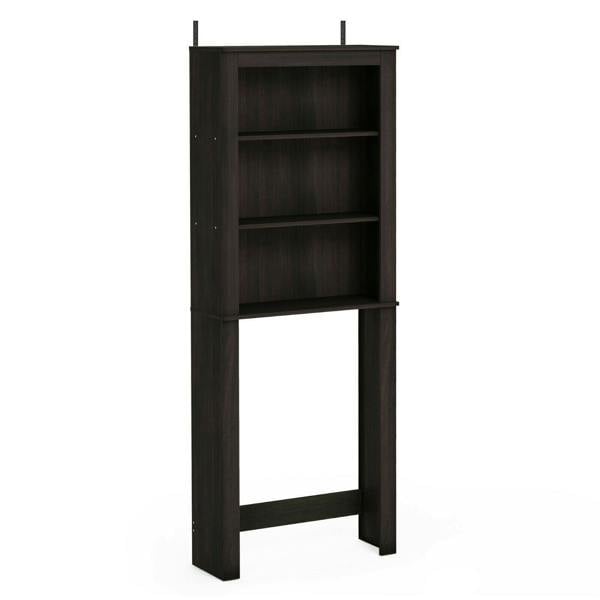 WALPLUS Indo Open Bath Cabinet, Espresso | High Quality Decorative Wall Design