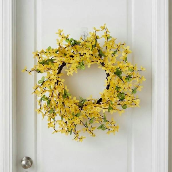 Garden Greatness Forsythia Decorative Autumn Door Wreath