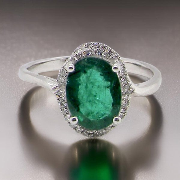 Vintage Tom A NEW Emerald and Diamond Cluster Ring