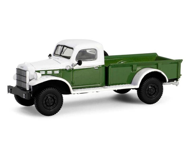 MCSlots 1950 Dodge Power Wagon With 1/4 Ton Cargo Trailer 1:64 Scale Greenlight 32320A