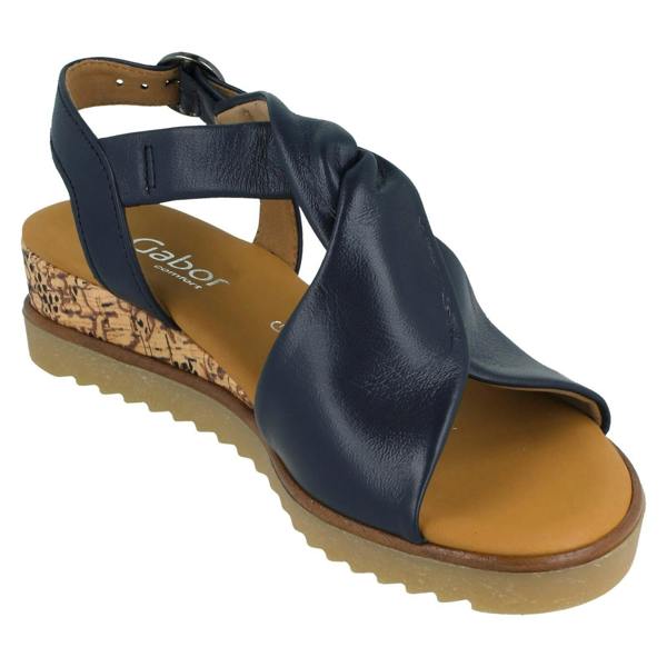 Gabor Ladies Gabor Wedge Open Toe Sandals With Buckle Fastening 62.751
