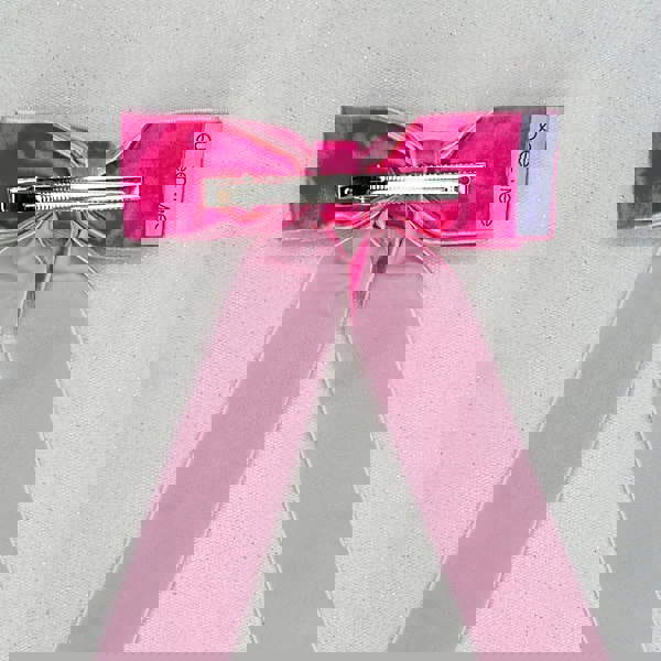 Pink Velvet Hair Bow Hot Pink Hair Clip  Alligator Clip