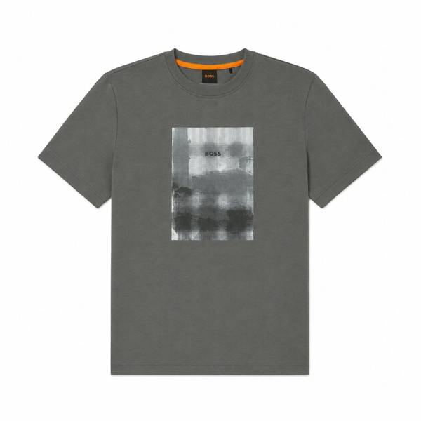 BOSS Brokenice Graphic T-Shirt Grey