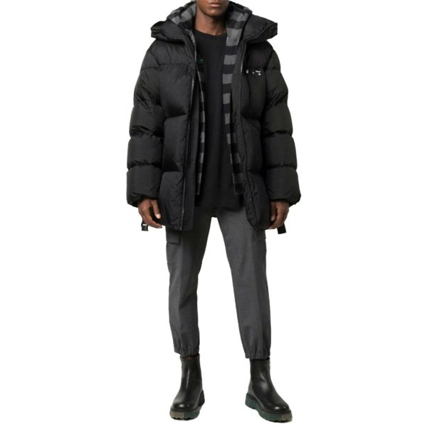 Off-White Tuc Detail Puffer Black Down Jacket S