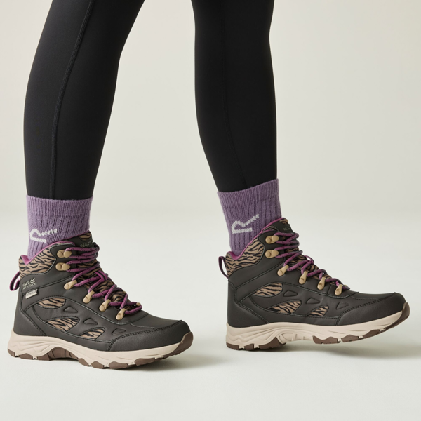 Regatta Womens Vendora Zebra Walking Boots - Dark Chocolate