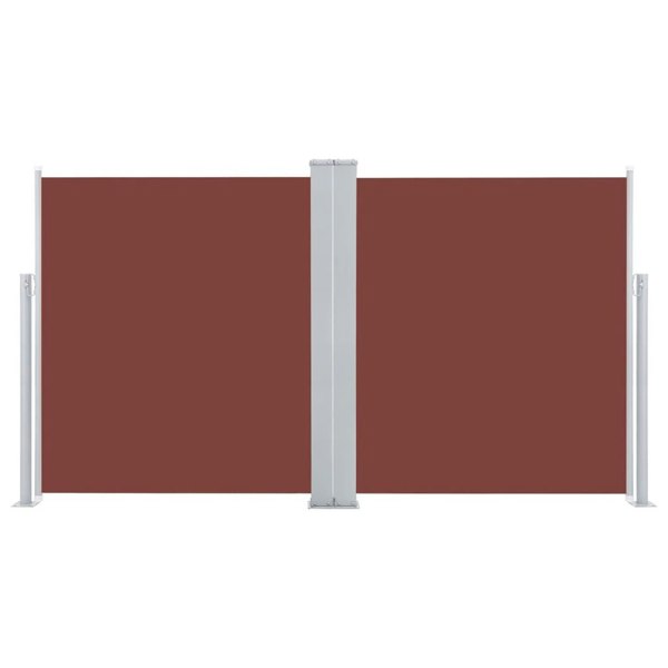 Berkfield Retractable Side Awning Brown 140x600 cm