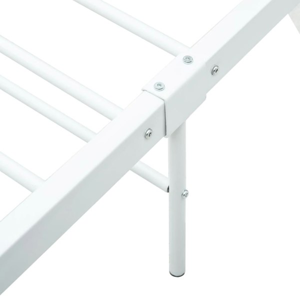 Berkfield Bed Frame White Metal 90x200 cm