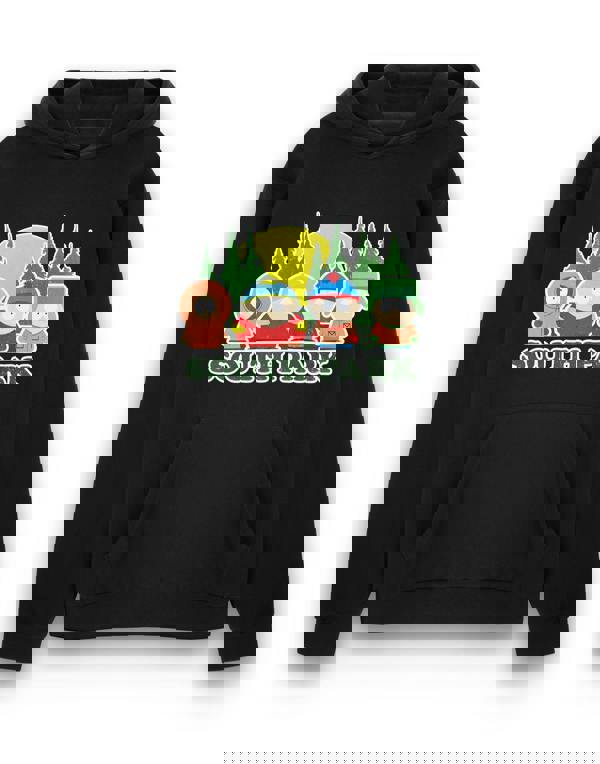 South Park Mens Black Line Up Hoodie
