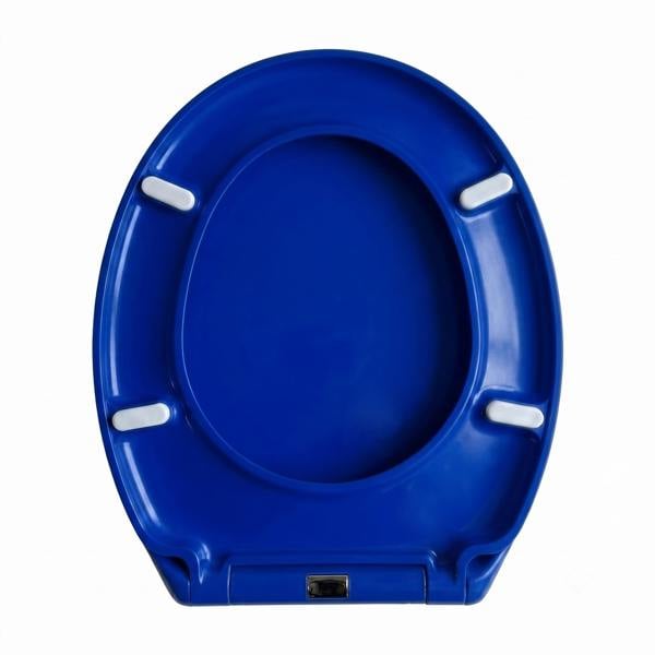RTS Electric Blue Top Fix Slow Close Quick Release Toilet Seat