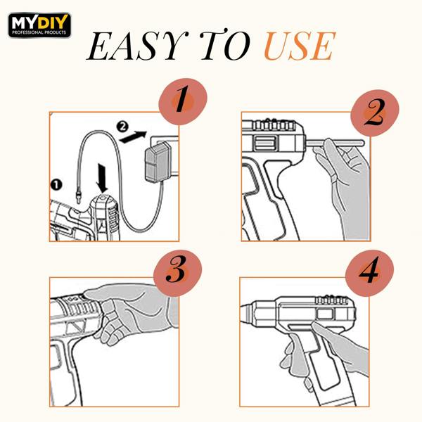 MY DIY PROFESSIONAL PRODUCTS My DIY Hot Glue Gun-100x 7MM Glue Gun Sticks & Built-in Safety Stand Fast Heating Glue Gun Anti Drip Nozzle Mini Melt Gun