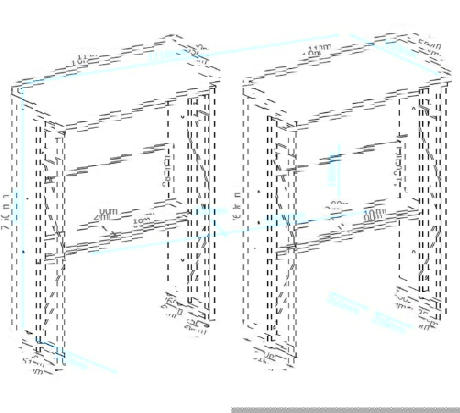 Dorel Home Rhodes desk with 1 shelf in walnut