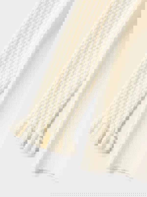 GWD Girls Faye Knitted Top Ruffle Neck  Rib Jumper Available in Black and Cream