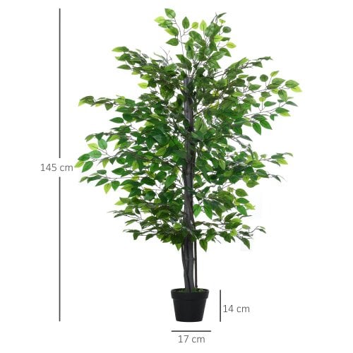 Wyld Haus Nito Artificial Rose Style Tree In Purple And White With Decorative Pot