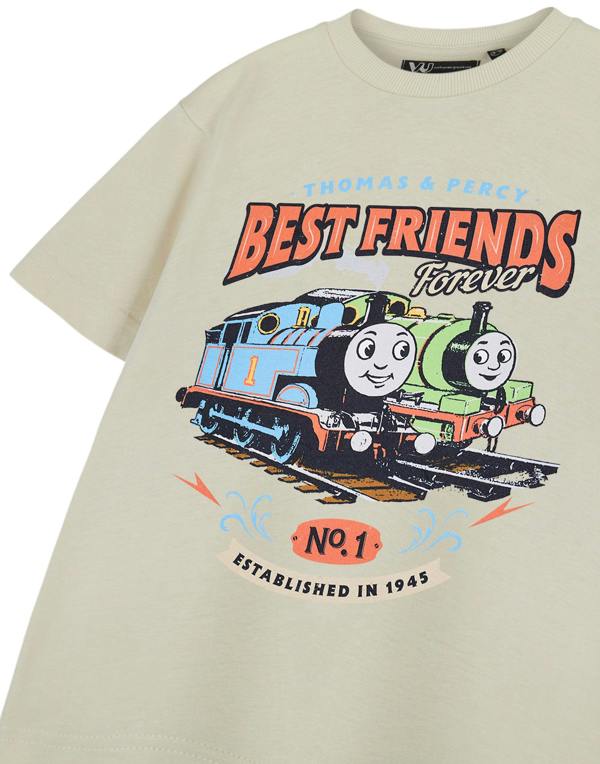 Thomas and Friends Boys Beige Best Friends Short Sleeved T-Shirt
