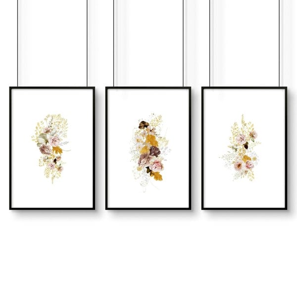 Prints for kitchen wall | set of 3 framed wall art