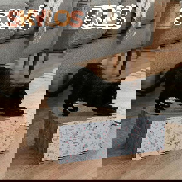 Skylos 4PCS Cat Scratching Board Cardboard Cat Scratcher Scratching Pad Lounge