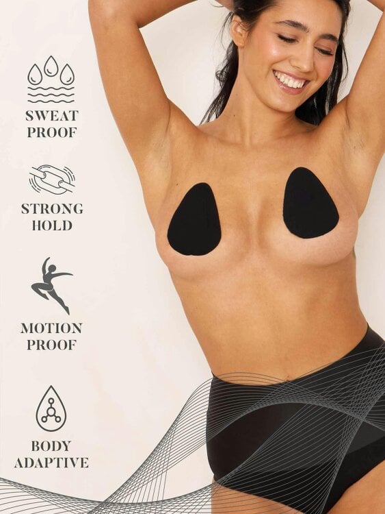 Perky Pear Mini Lifts Boob Tape-BLACK-A-D Cups