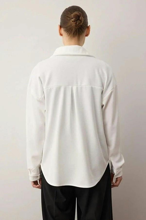WOVCOR Selanik Polo Collar Button-Down Oversize Shirt