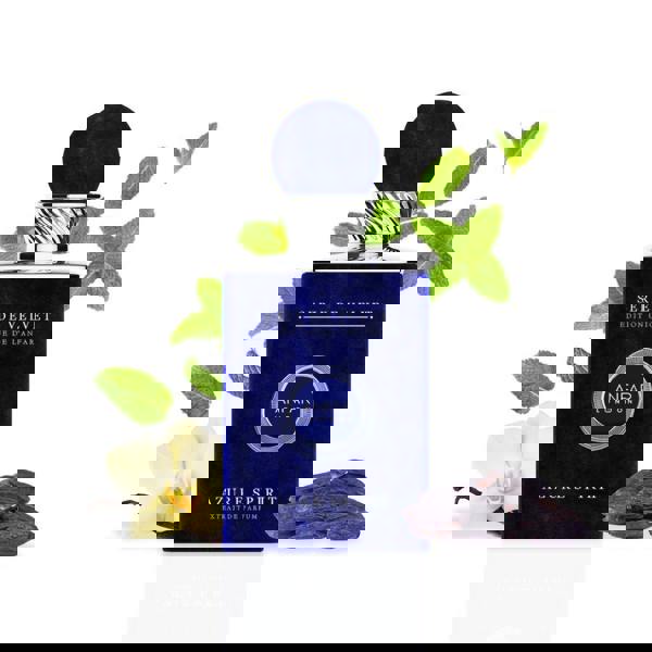 Anfar London Azure Spirit Extrait 100ML bottle with fresh notes display