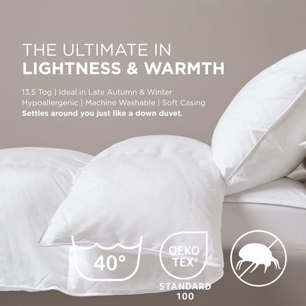 HOMESCAPES Super Microfibre 13.5 Tog Duvet for Autumn / Winter