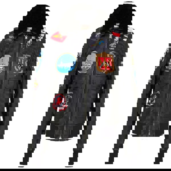 Leather Company Women's Real Leather Air Force A2 Flight Bomber Jacket