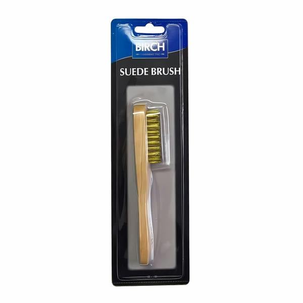 BIRCH Wood Handle Wire Suede Brush - Brass Wires for Reviving Texture