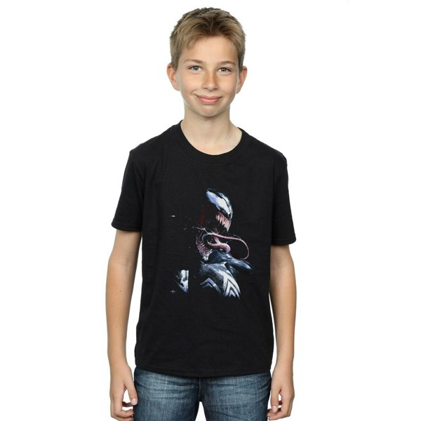 Marvel Boys Venom Painting T-Shirt - Black