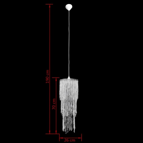 Berkfield Crystal Pendant Chandelier 26 x 70 cm