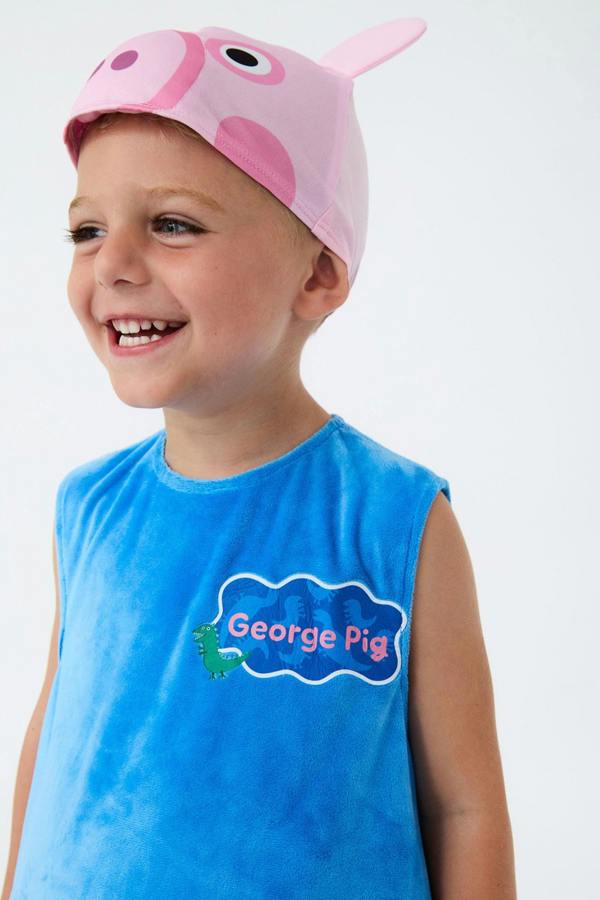 Peppa Pig Boys Blue George Pig 3D Headpiece 2 Piece Costume