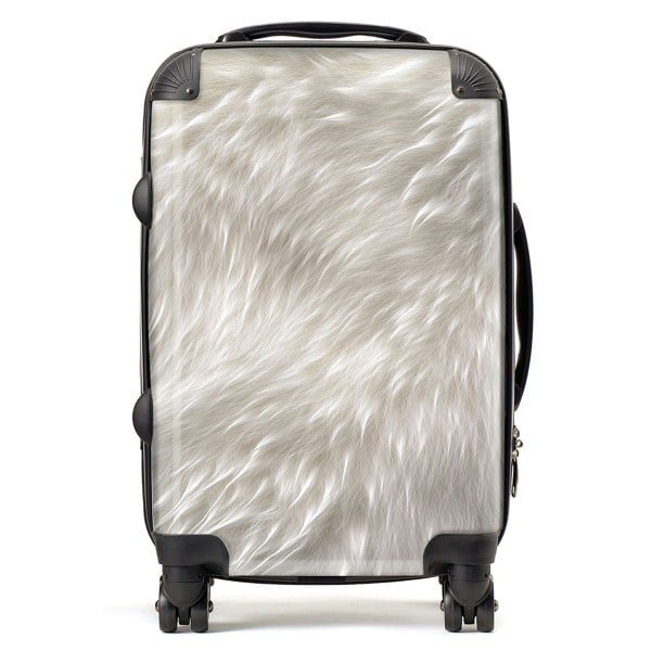 Warren Reed Polar Bear Fur Print Suitcase