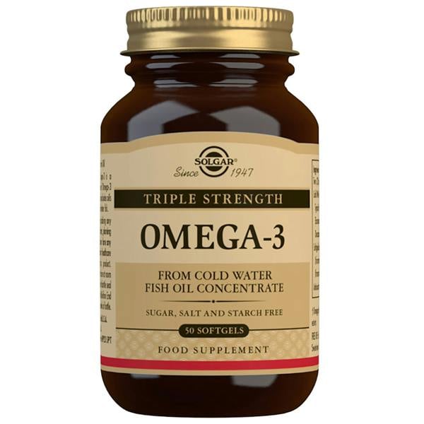 Solgar Omegas & Fatty Acids Triple Strength Omega-3 Softgels x 50