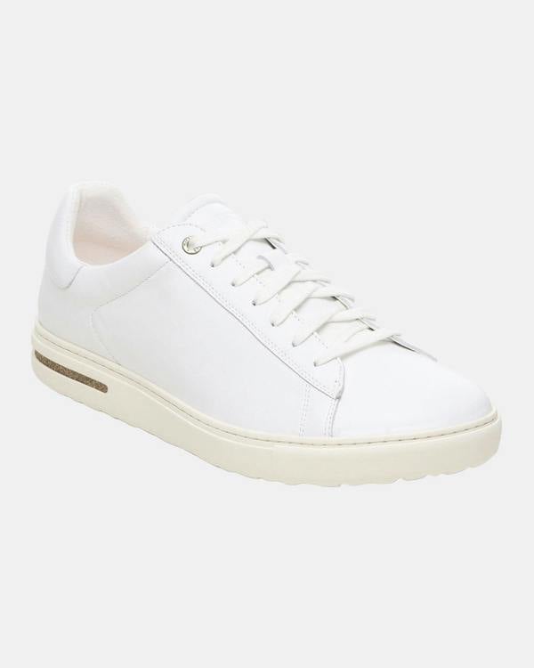 Birkenstock Bend Low Natural Leather Womens Trainers - White | CHO | Designer Womens Trainers