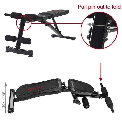 Marcy UB3000 Adjustable Utility Bench Incline Decline Flat Military