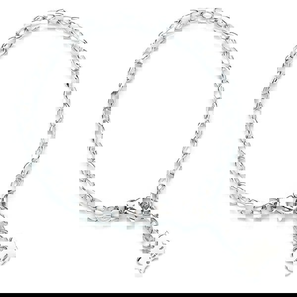 Sterling Silver Adjustable Chain Link Bracelet With Personalised Tag - MYLEE London