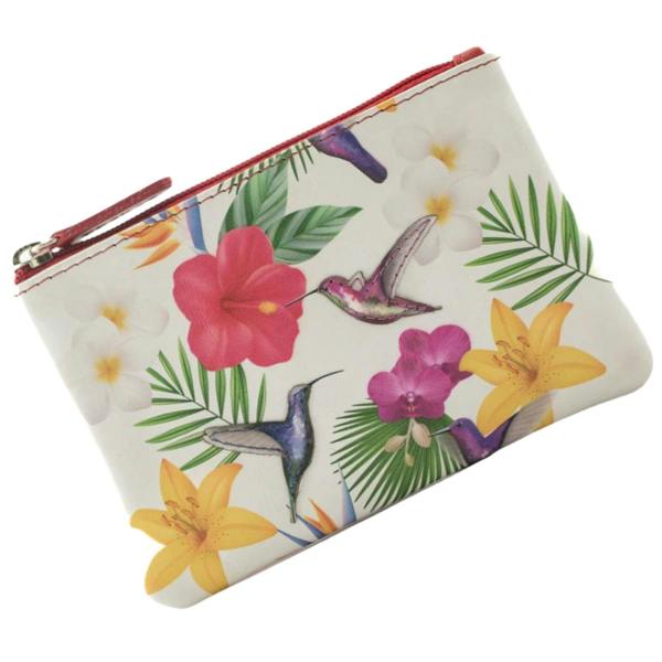 Mala Leather Pinky Hummingbird Coin Purse