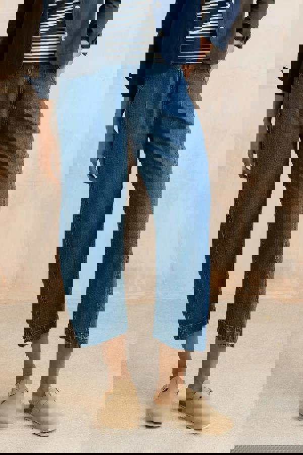 Lily & Me Charlie Barrel Leg Jeans Blue