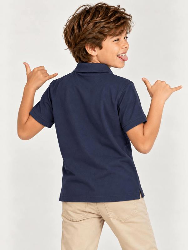 Childsplay Boys Short Sleeve Polo Shirt in Navy