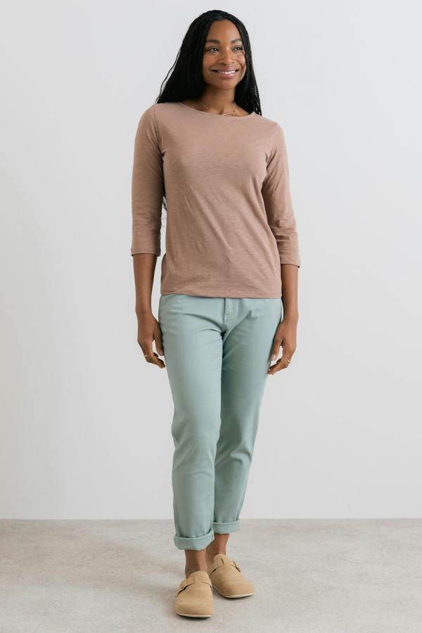 Lily & Me Monica Organic Cotton Jersey Top Mocha