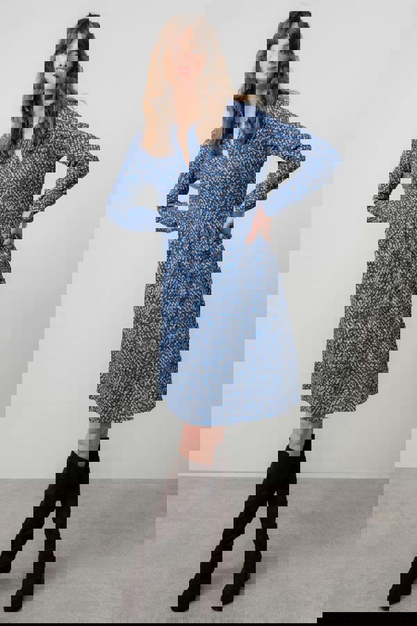 Lily & Me Fable Organic Cotton Jersey Dress Cobalt