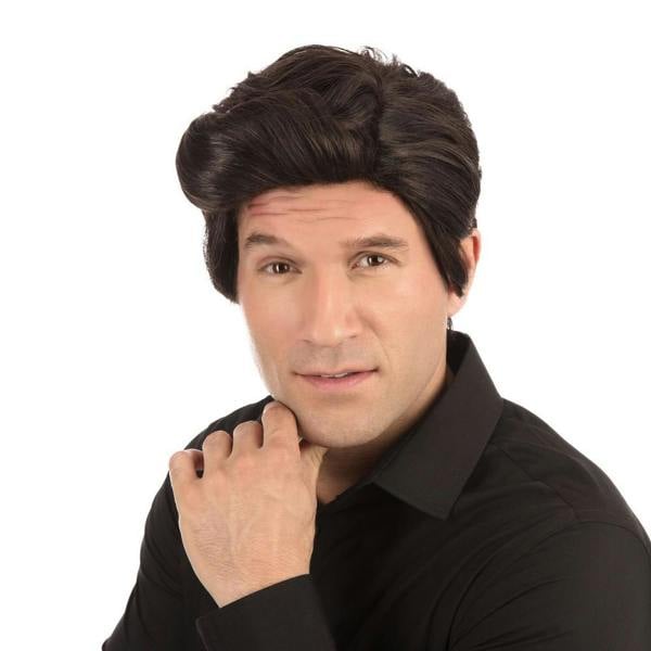 Bristol Novelty Mens Used Car Salesman Wig - Dark Brown