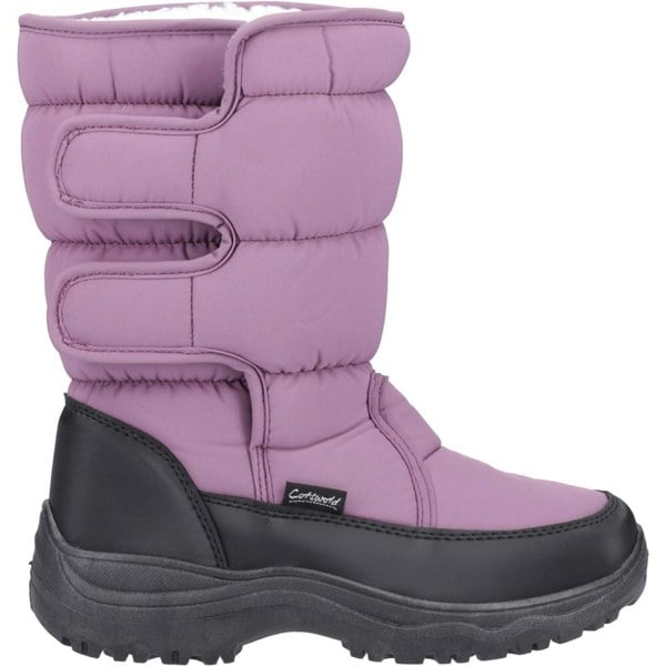 Cotswold Welland Textile Women's Purple Winter Mid Calf Boots