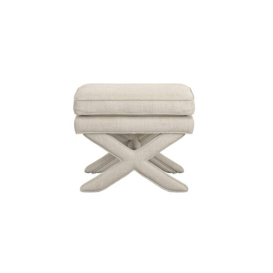 Wyld Haus Theodor Stone Velvet Stool X Cross Legs