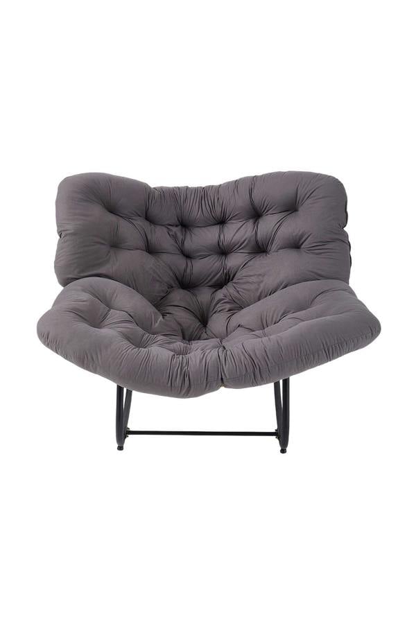 Living and Home Fleece Fabri Modern Rocking Chair with Cushion