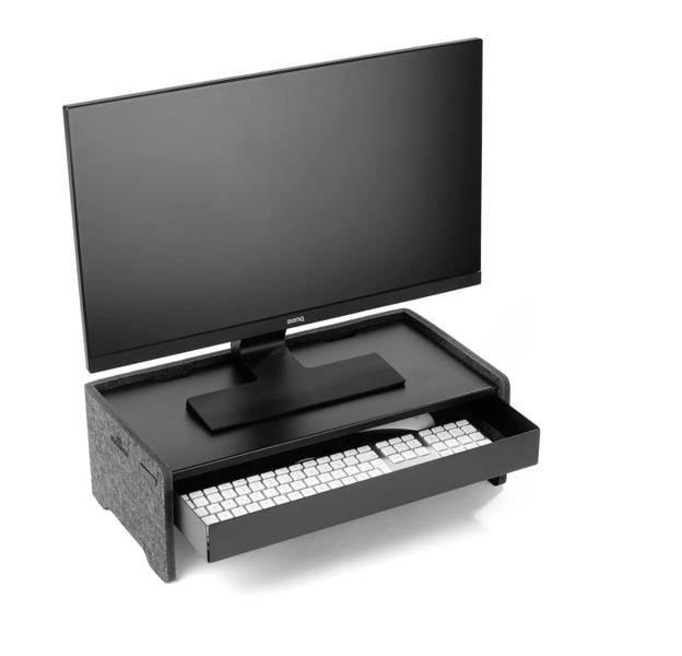 Durable Felt Lined Metal Drawer for Monitor Riser Stand | 47 x 22 cm