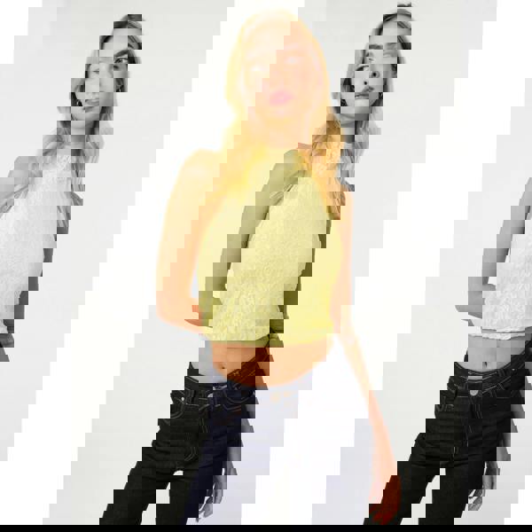 Pink Vanilla Lace Halter Neck Top