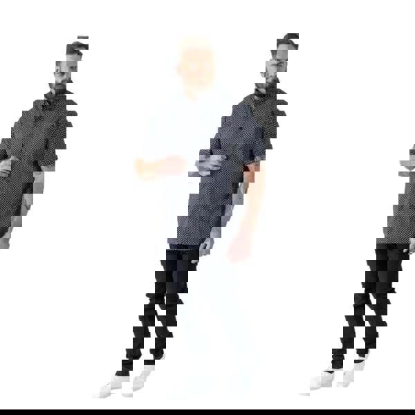 Duke Mens Melrose D555 Icon Kingsize Short-Sleeved Shirt - Navy - 