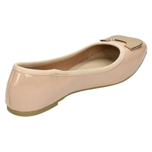 Spot On Ladies Spot On Flat Ballerina Shoes