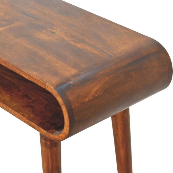 Wyld Haus Porquerolles Nordic Mango Wood Console Table Open Shelf