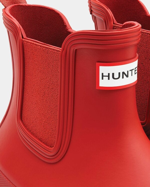 Hunter Original Chelsea Womens Boots - Military Red