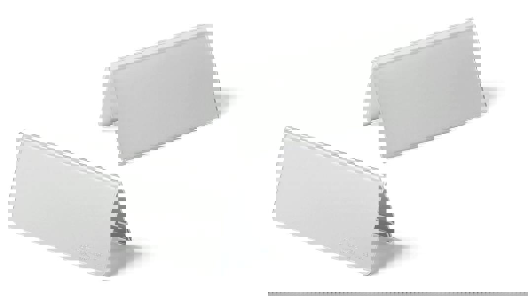 Durable Clear Acrylic Table Place Name Holders and Inserts | 10 Pack | 61x150mm